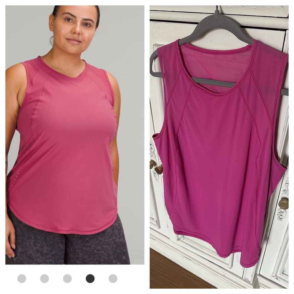 Lululemon Sculpt Tank Top in Pink Lychee size 14
